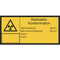 Radioaktiv Kontamination, Alpha-Strahlung, Beta-Gamma-Strahlung, Datum, Name