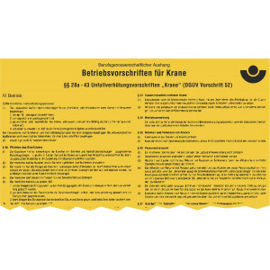 Betriebsvorschriften für Krane (BGV D6)