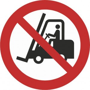 Für Flurförderfahrzeuge verboten