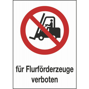für Flurförderzeuge verboten