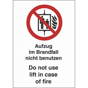 Do not use lift in case of fire