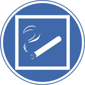 Rauchen nur innerhalb des begrenzten Raumes gestattet