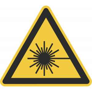 Warnung vor Laserstrahl