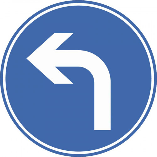 Vorgeschriebene Fahrtrichtung links