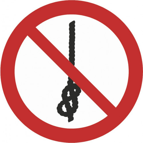 Knoten von Seilen verboten
