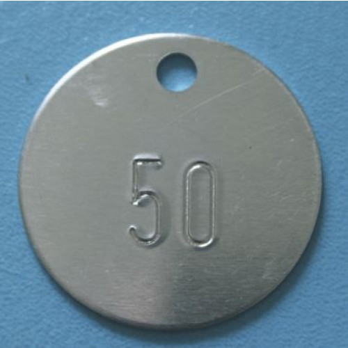 Kennzeichnungsmarke aus Aluminium mit fortlaufender Nummerierung