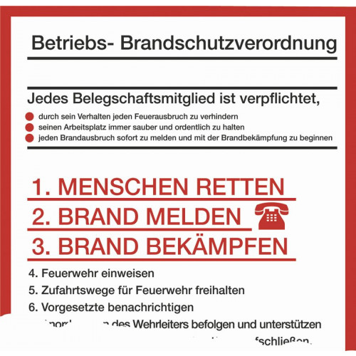 Betriebs- Brandschutzverordnung