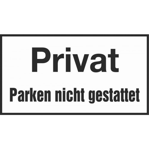 Privat Parken nicht gestattet